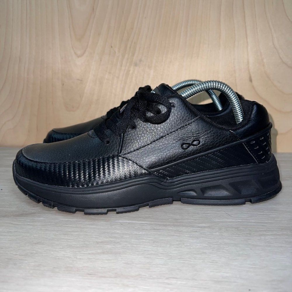 Infinity‎ by Cherokee Flow Black Leather Sneakers Men's 9